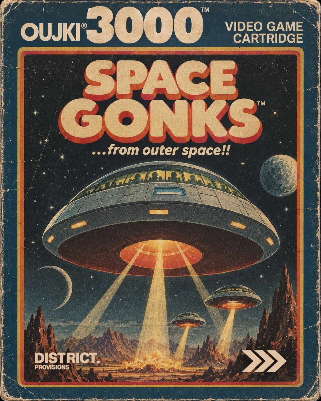 Retro 1980s SPACE GONKS ...from outer space cover artwork.